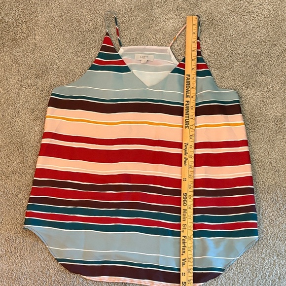 LOFT Pastel Striped Sleeveless Top - Picture 9 of 11